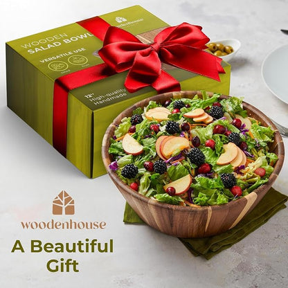 Wooden Salad Bowl, Durable & Stylish Natural Dining Accessory – Elegant Design - Image 8