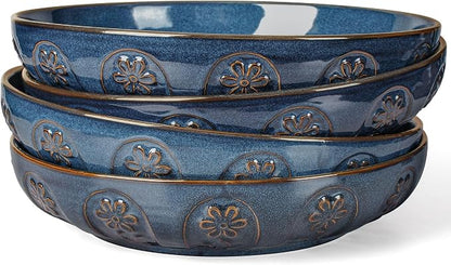 Pasta Bowls, 50oz Large Salad Serving Bowls, 9.75'' Plates Bowls Set of 4 by Artena