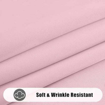 Smiry Rectangle Table Cloth, Waterproof Anti-Scratch Polyester Tablecloth, Decorative Washable Fabric Table Cover for Dining, Buffet, Parties and Outdoor, 52x70, Pink
