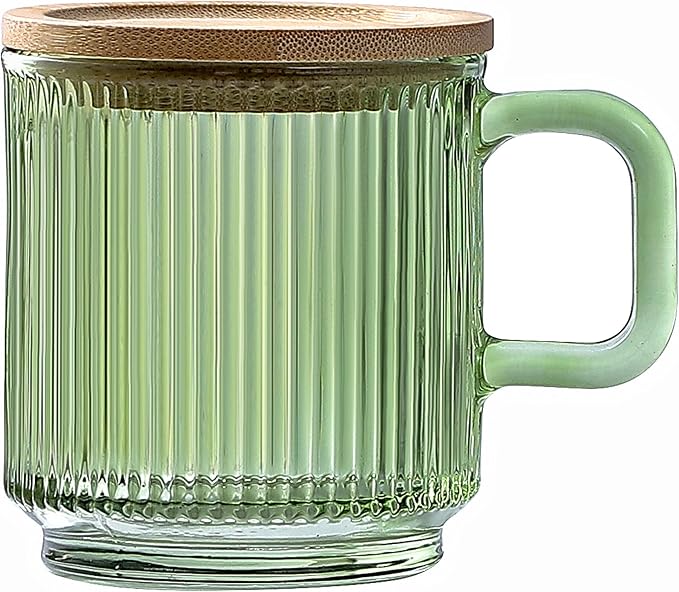 Lysenn Glass Coffee Mug with Lid by Lysenn