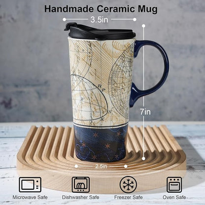 Topadorn 17oz Ceramic Travel Coffee Mug - Image 8