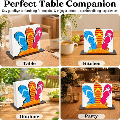 Summer Flip Flops Decor Wood Napkin Holder - Image 6