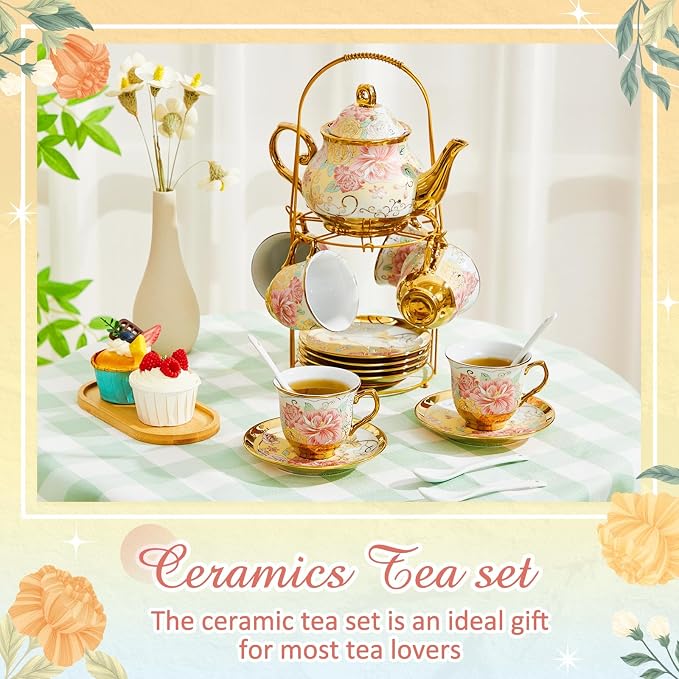 Zhehao 20 Pcs Porcelain Tea Set - Image 3