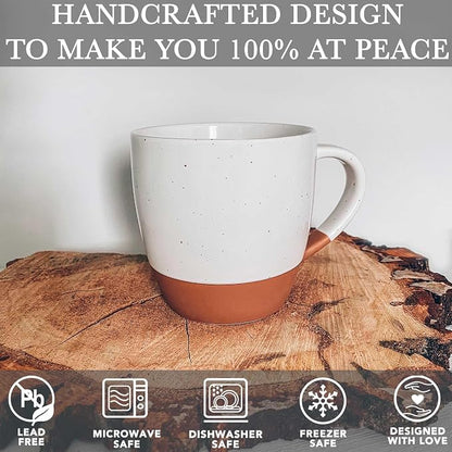 Mora Ceramic Large Latte Mug Set of 4, 16oz - Image 4