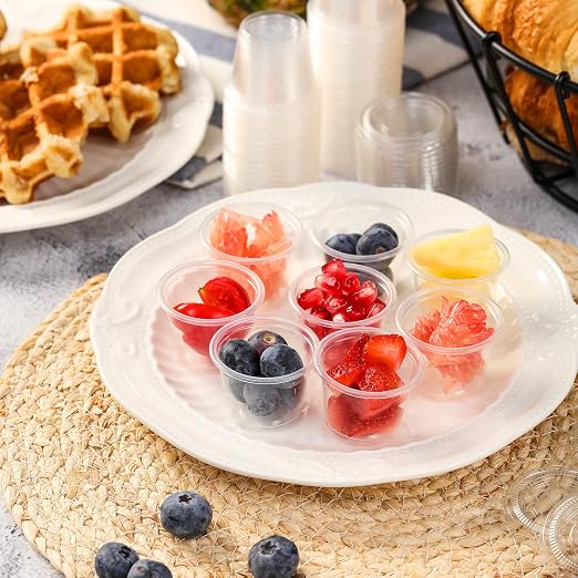 VITEVER Jello Shot Cups, Small Plastic Containers Lids, Airtight and Stackable - Image 5