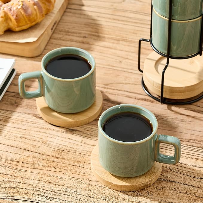 LUKA Porcelain Stackable Espresso Cups - Image 6