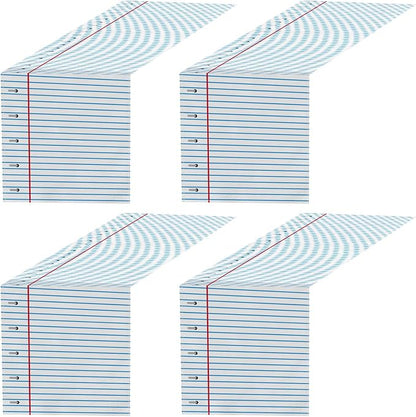4 Pcs Notebook Table Runner 71 x 13 Inch Preschool Back to School Classroom by Breling