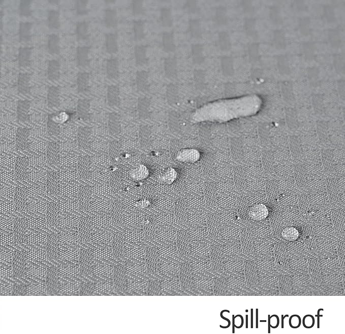 maxmill Weaved Texture Rectangle Tablecloth Water Resistant Wrinkle Free Spill-Proof, Soft Table Cloth for Dining Room Decoration, Banquet Parties Event Holiday Dinner, 60 x 84 Inch Light Grey