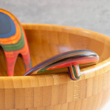 Baltique Marrakesh Salad Hands, Colorful Wood Salad Tongs Alternative | 2-piece - Image 4
