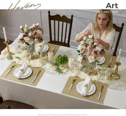 Leetaltree Gold Placemats Set of 8 - Image 8