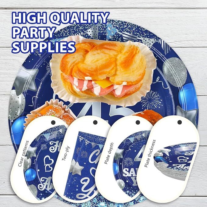 96Pcs 45th Anniversary Decorations - Image 6
