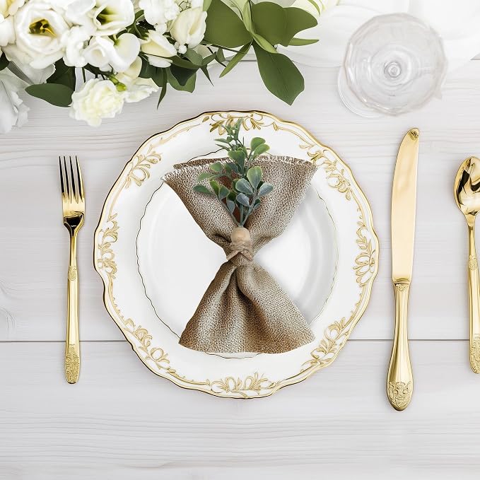 MAOANME Boho Eucalyptus Leaf Napkin Rings - Image 4