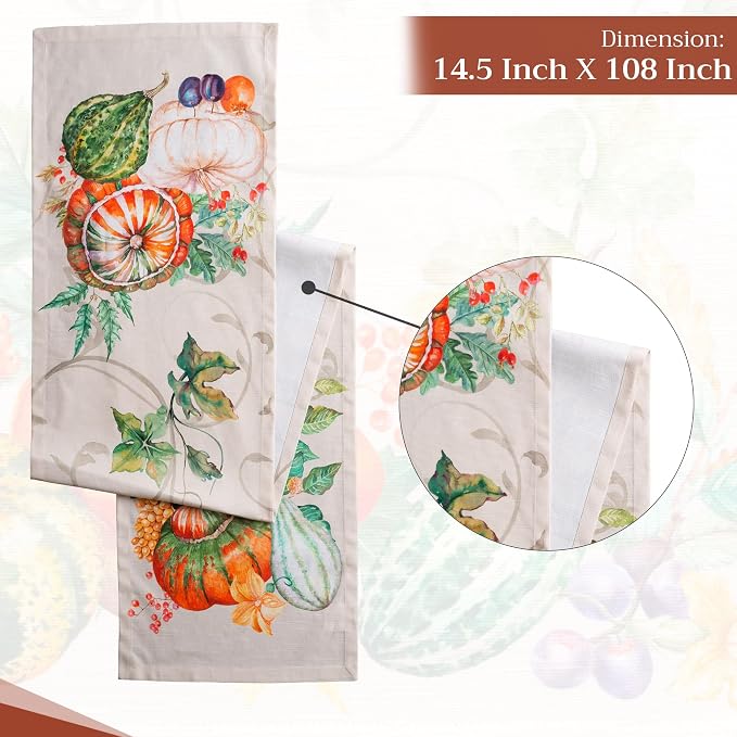Maison d' Hermine Table Runner 100% Cotton 14.50" x 108" | Table Runners 108 - Image 4