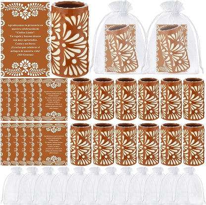 12 Set Cielito Lindo Party Favors, Terracotta, Handleless | Mexican Tequila by Unknown