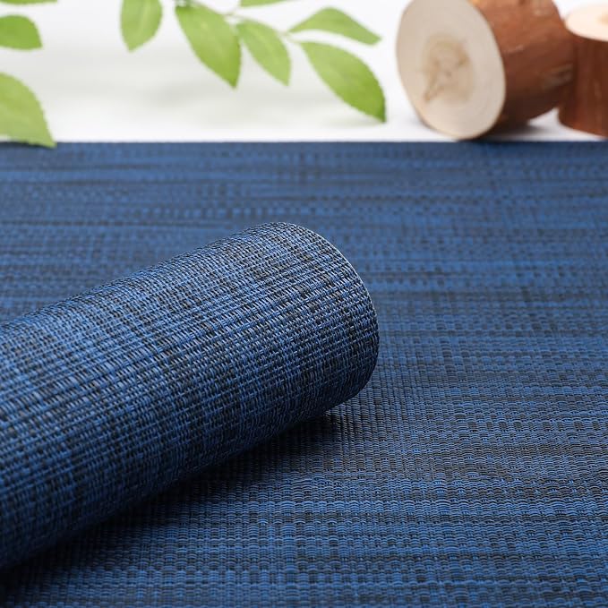 Myir JUN Dark Blue Table Runner Home Decor Dining Table Runners | Vinyl Table - Image 2