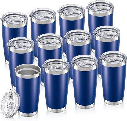 20oz Tumbler Bulk with Lid Stainless Steel Tumblers, 12 Pack | Leak Proof Lid by Unknown