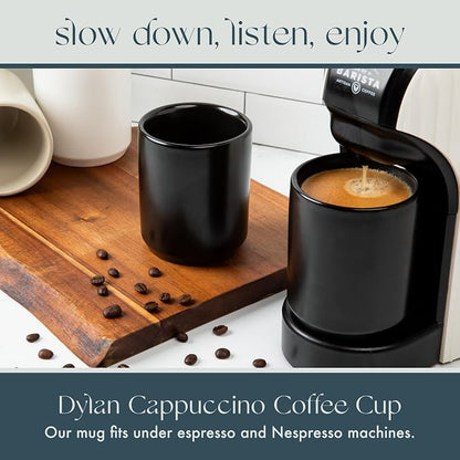 Folk Ceramics Dylan Cappuccino Cups, Fog Grey, 8oz | Double Walled Ceramic - Image 6