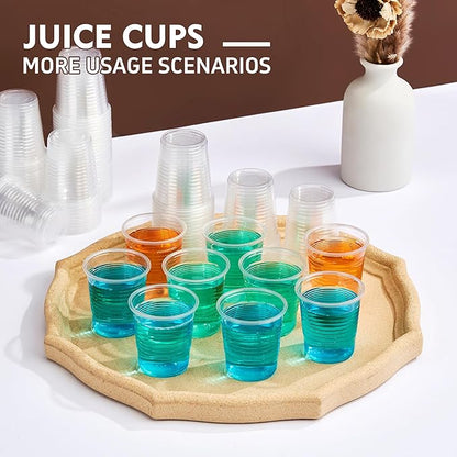 YEEHAW 100 Pack 3 oz Bathroom Plastic Cups, Disposable Mouthwash Cups, Samll Plastic Cup 3 oz for Cold Beverages, Ideal for Party, Tasting and Drinking