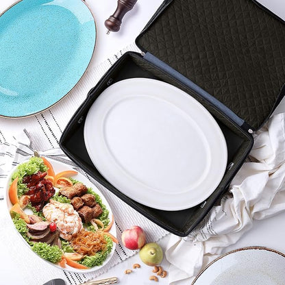 Platter Storage Case – Fine China Storage Containers Hard Shell, Quilted and - Image 6