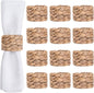 Napkin Rings Set of 12, Farmhouse Table Decor Handmade by Natural Water Hyacinth by COMELLOW