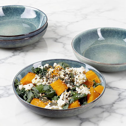 AmorArc 8.5’’ Ceramic Pasta Bowls Set of 4, 36oz Large Stoneware Bowls Set | - Image 4