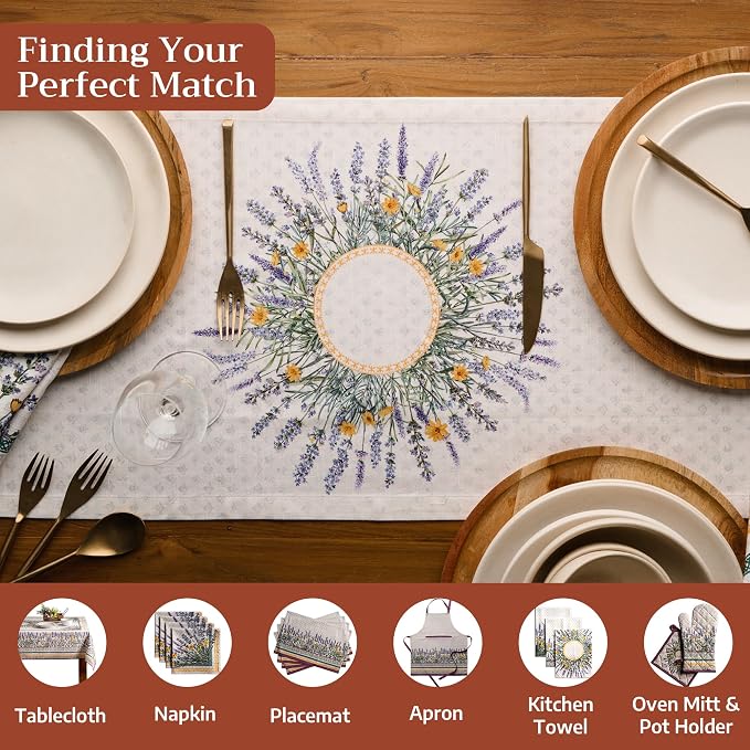 Maison d' Hermine Table Runner 100% Cotton 14.50" x 72" | Table Runners 72 - Image 4