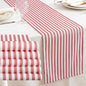 6 Pcs Pink and White Stripe Table Runner, 13 x 72 Inch | Linen Kitchen Dining by Unknown