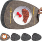 Faux Leather Placemats Set of 4, Dual Sided by Chitomars