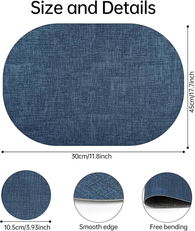 Faux Leather Placemats Set of 6 - Image 2