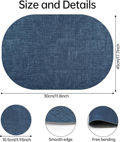 Faux Leather Placemats Set of 6 - Image 2