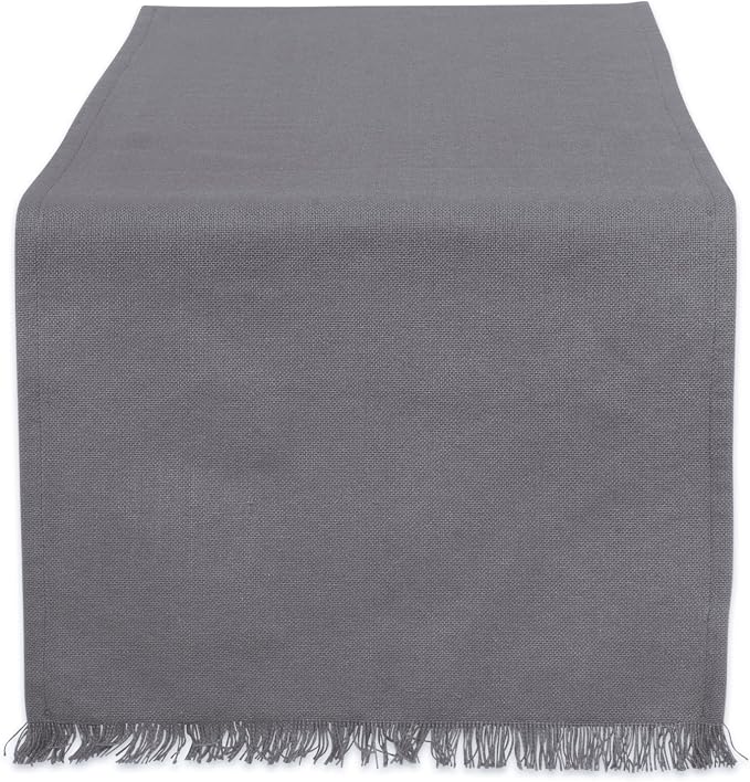 DII Everyday Collection, Fringed Solid Tabletop, Table Runner by DII