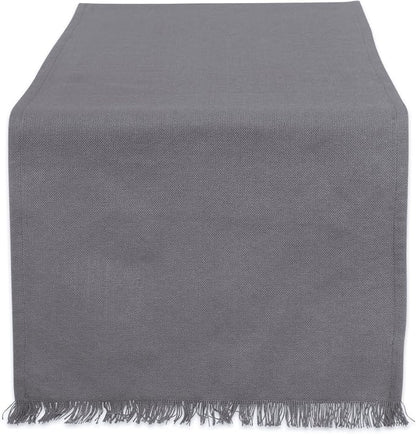 DII Everyday Collection, Fringed Solid Tabletop, Table Runner by DII