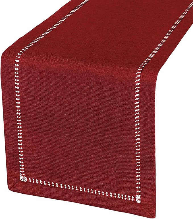 Grelucgo Handcrafted Solid Color Dining Table Runner, Dresser Scarf, by Grelucgo