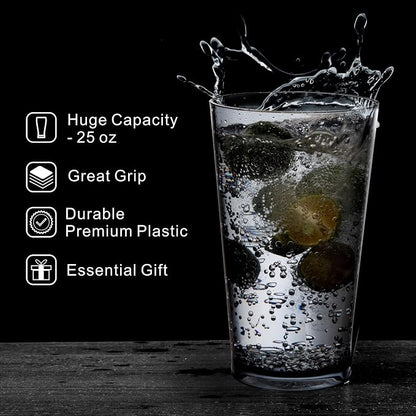 JGIRL Unbreakable Plastic Drinking Glasses, 16 Ounces | 16 oz plastic Tumbler - Image 3