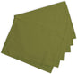 Calicot Placemats Set of 6 100% Cotton Washable Cloth Place Mats, Reusable Table Mats for Spring/Summer & Thanksgiving Christmas Decorations Kitchen Dining Party Wedding (Sap Green, 13" x 19")