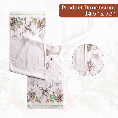 Maison d' Hermine Table Runner 100% Cotton 14.50" x 72" | Table Runners 72 - Image 7