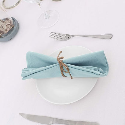 H.VERSAILTEX Cloth Napkins Set of 12 (18" X 18") Linen Textured Dinner Napkins Waterproof Extra Soft Thick Durable Reusable Napkins with Hemmed Edges for Dinners, Weddings and Everyday Use, Aqua