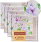 Maison d' Hermine Cloth Napkins Set of 4 100% Cotton Everyday Reusable Square Napkins Cloth Washable Dinner Wedding Restaurant Valentines Day Decorations Spring/Summer (Magnolia Mornings, 20" x 20")