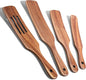 Spurtle Set, Natural Acacia Wooden Kitchen Utensils Set of 4, Wooden Spoons Utensils for Cooking, stirring, Mixing, Serving, spurtles kitchen tools as seen on tv for NonSick Cookware