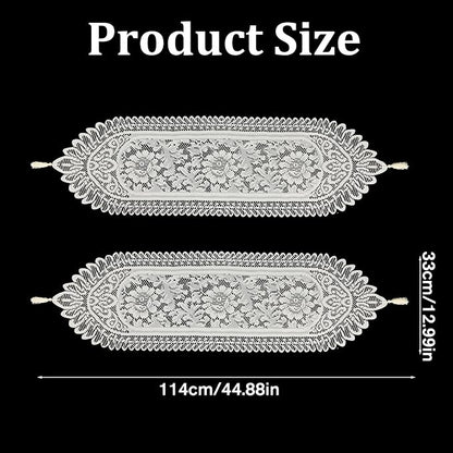 2 Pcs Doily Table Runner Crochet Table Runner - Image 3