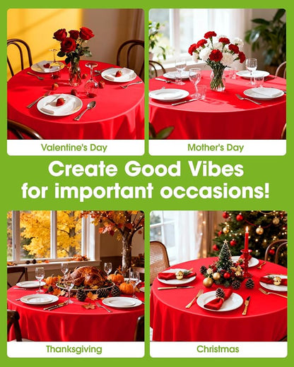 Pureegg Plastic Table Cloth Disposable 12 Pack, Valentines Day, Thanksgiving - Image 4