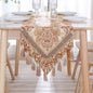 Luxury Vintage Table Runner Embroidery Jacquard Fabric by Fhberni