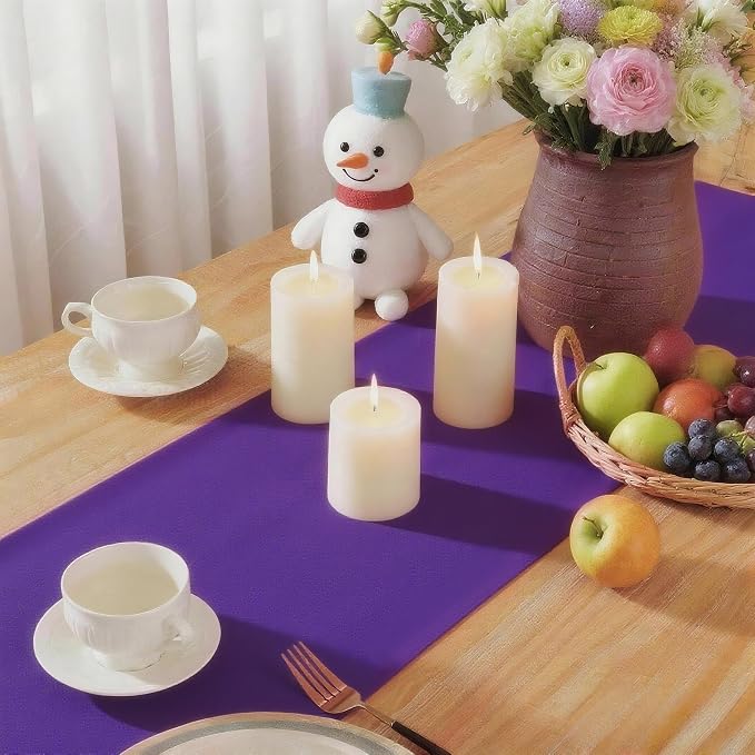 Purple Table Runner, Waterproof Washable Runners 72 Inches Long | Reusable - Image 6