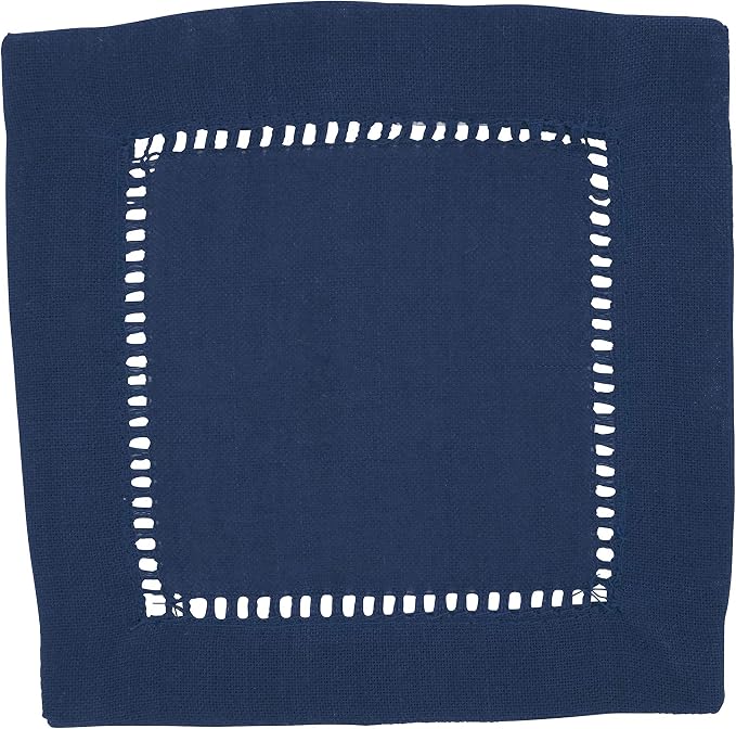 SARO LIFESTYLE Hemstitched Border Cocktail Napkin - Image 2