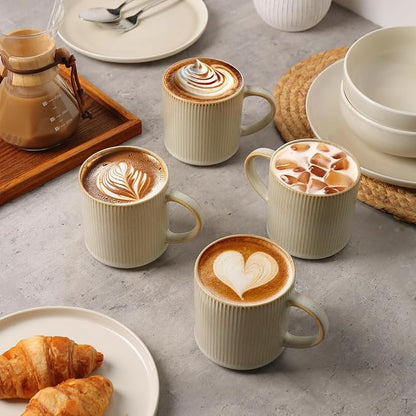 MONITO 16Oz Coffee Mugs Set of 4, Rustic Ceramic Coffee Cups Set - Image 8