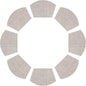 SHACOS Wedge Placemats Set of 8 Woven Vinyl Plastic Placemats for Small Round Table Place Mats Wipe Clean Non Slip Table Mats, Beige White Black