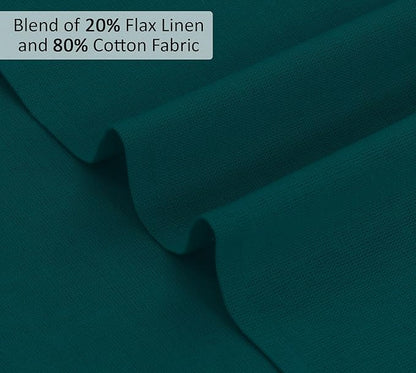 Ruvanti Linen Napkins Set of 12, 18x18 Cloth Napkins, Cotton Linen Blend Napkins Cloth Washable, Soft, Reusable Dinner Napkins for Wedding, Parties, Christmas, Thanksgiving, Everyday Use - Teal