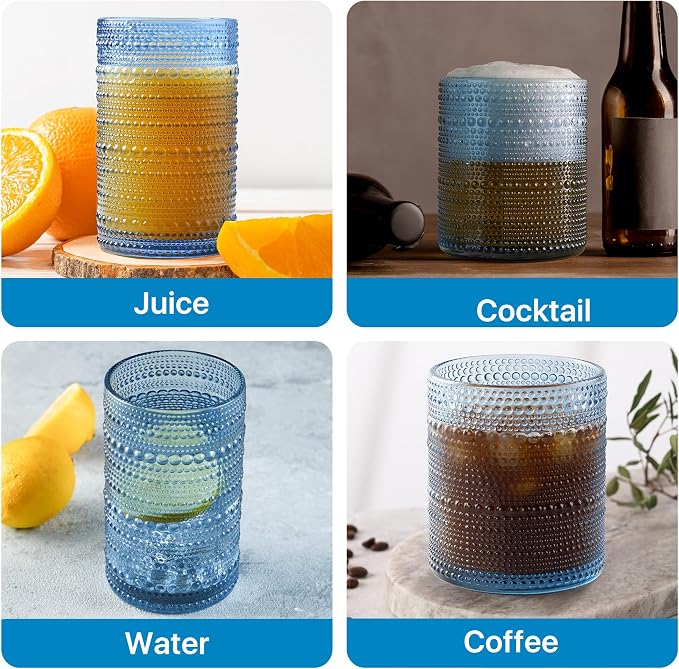 Hobnail Drinking Glasses Set of 12 - Image 5