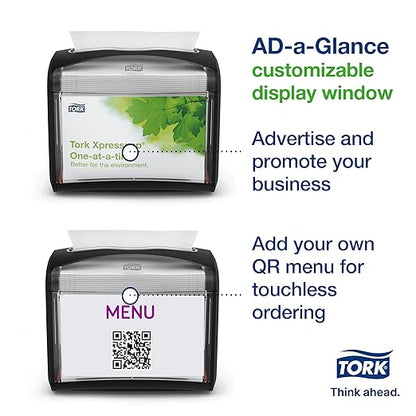 Tork Xpressnap Tabletop Napkin Dispenser Black, 6232100 | One-at-a-time - Image 3