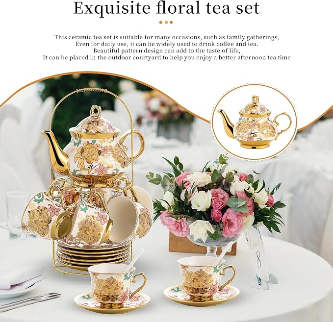 20 Pieces Porcelain Tea Set - Image 4